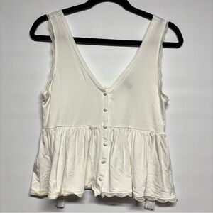 ✨Forever 21 V-Neck Sleeves Button-Blouse Top Size M